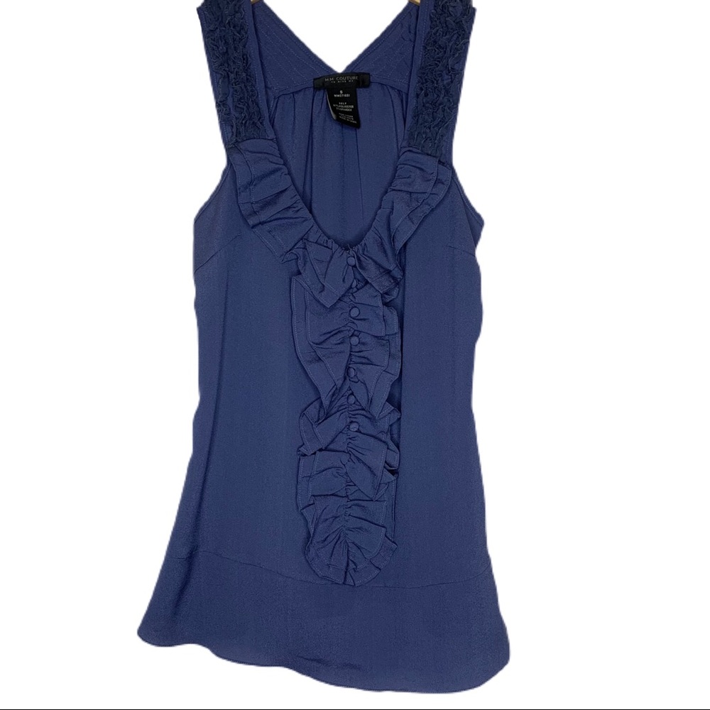 Miss Me Couture Racerback Sleeveless Ruffle Top